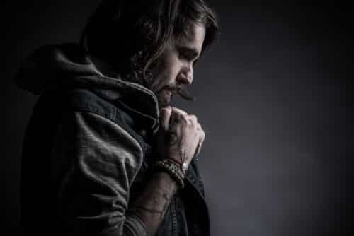 Portrait im Profil im Fotostudio