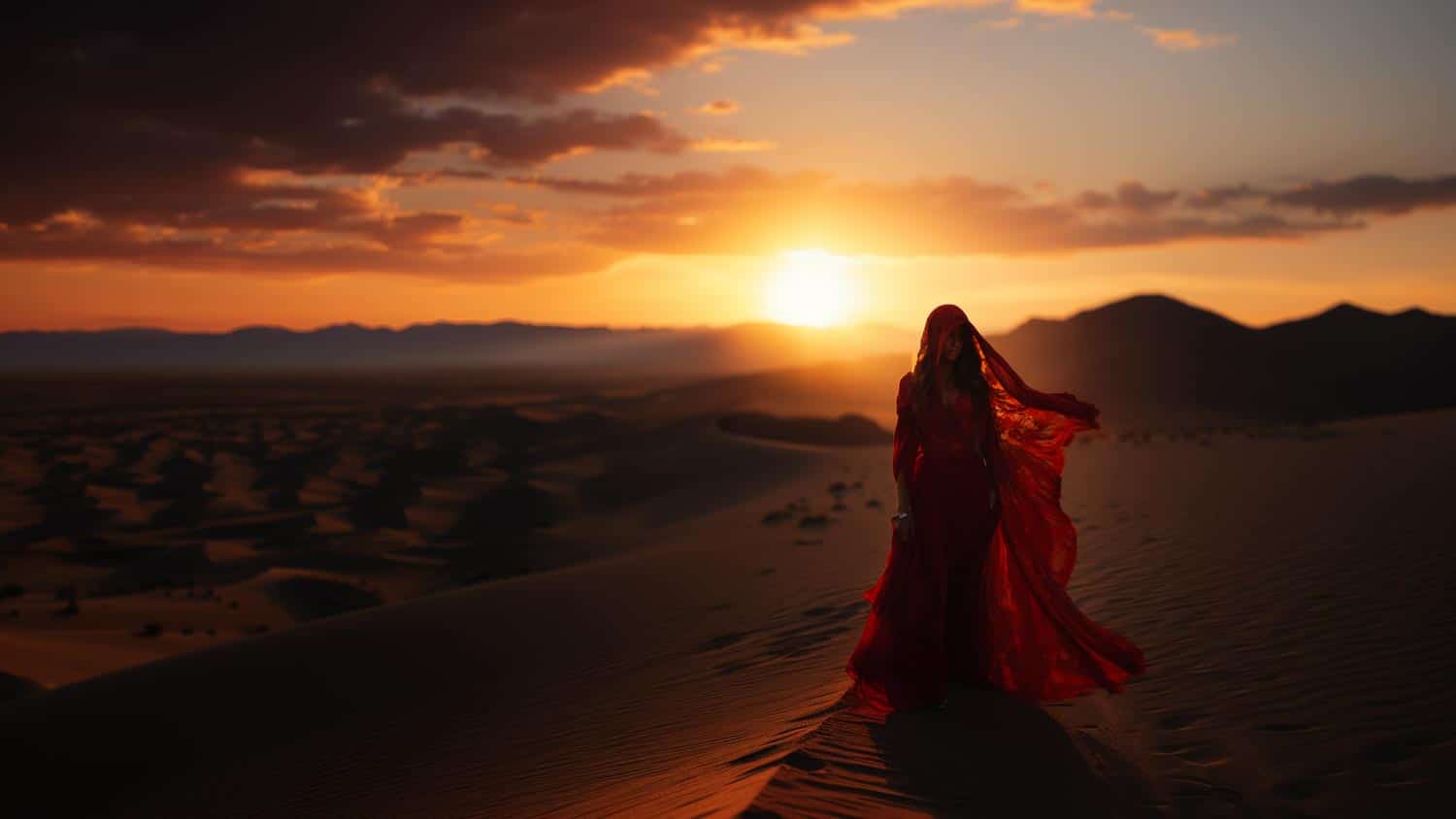 Beautiful_Bedouin_dressed_in_red_with_covered_face_stand