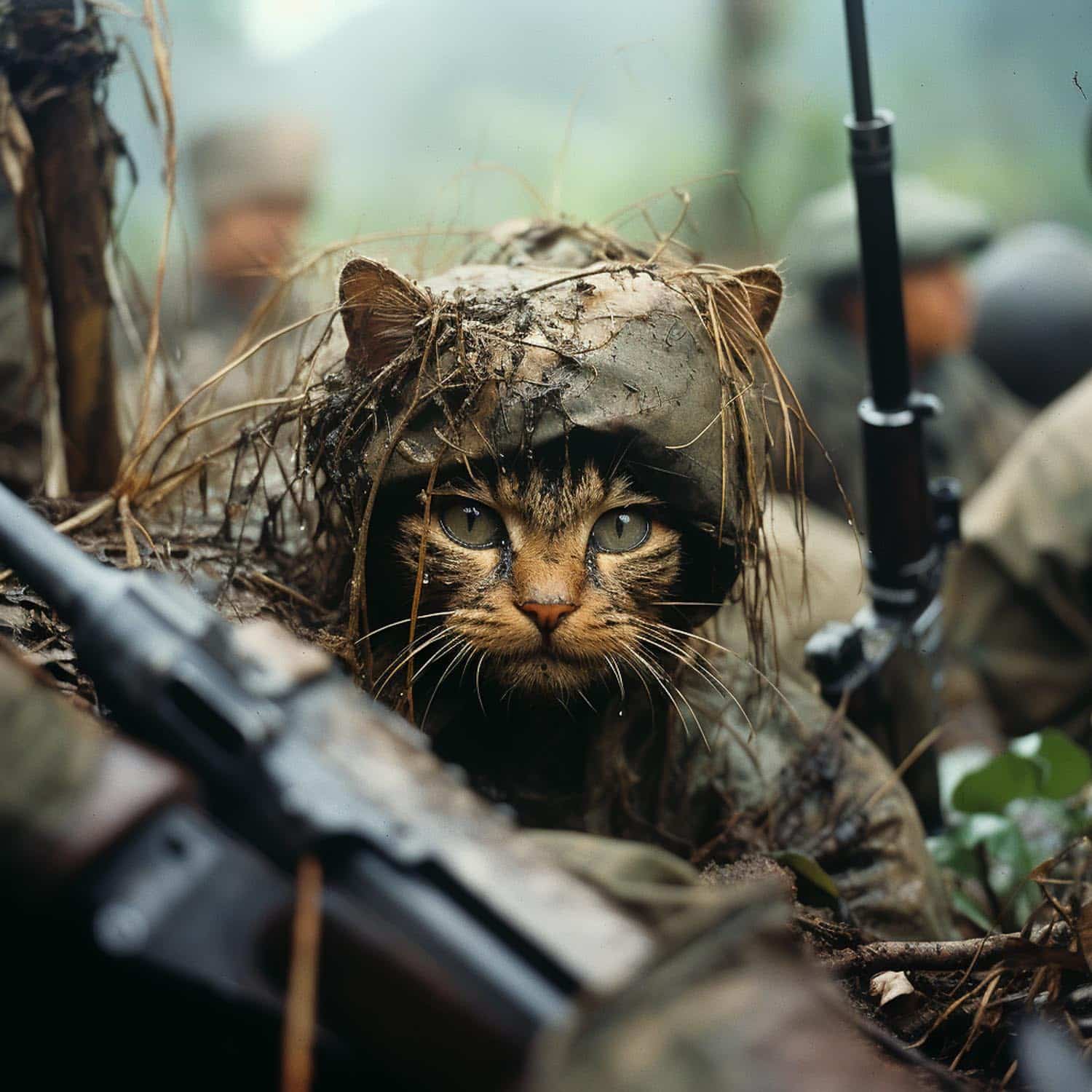 cat_soldiers_fighting_in_vietnam_war_kodak_Ektachrome 2